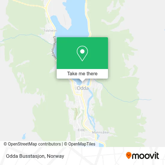 Odda Busstasjon map