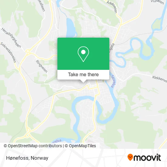 Hønefoss map