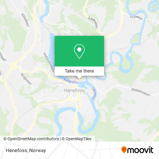 Hønefoss map