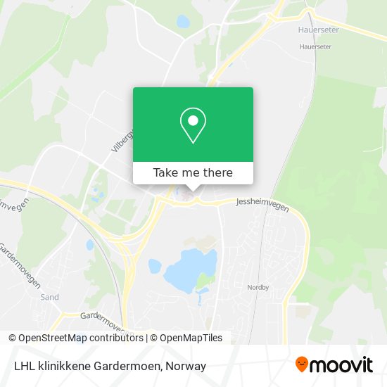 LHL klinikkene Gardermoen map