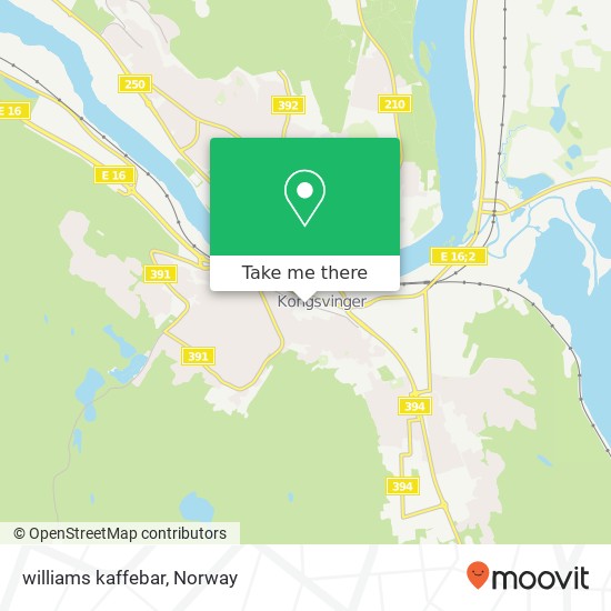 williams kaffebar map