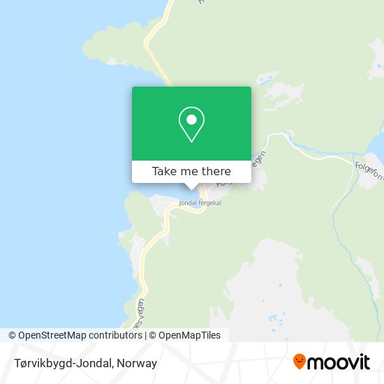 Tørvikbygd-Jondal map