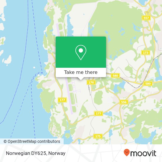 Norwegian DY625 map