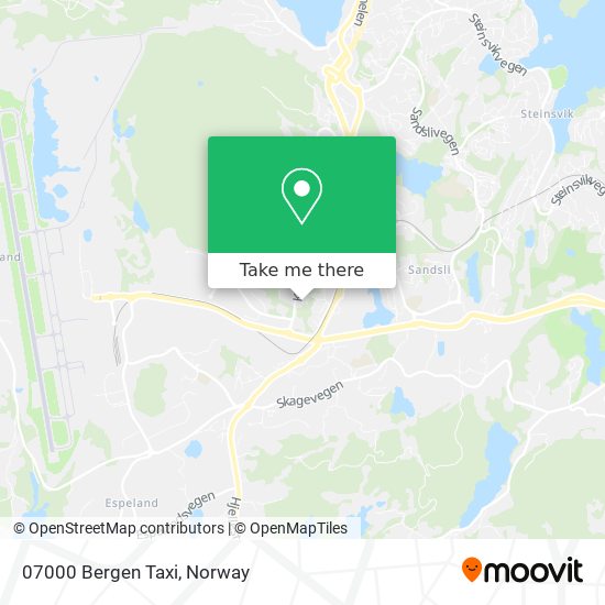 07000 Bergen Taxi map