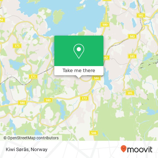 Kiwi Sørås map