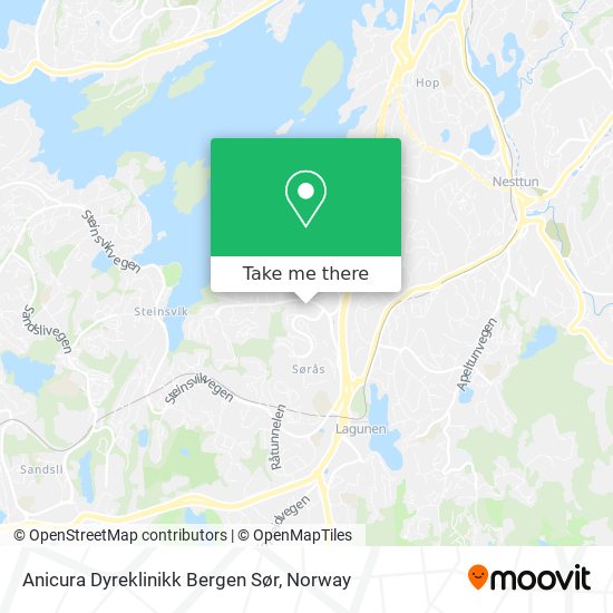 Anicura Dyreklinikk Bergen Sør map