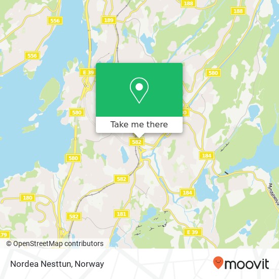 Nordea Nesttun map