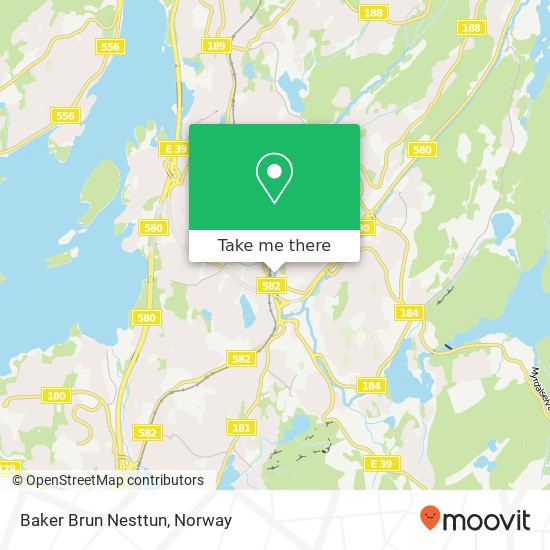 Baker Brun Nesttun map