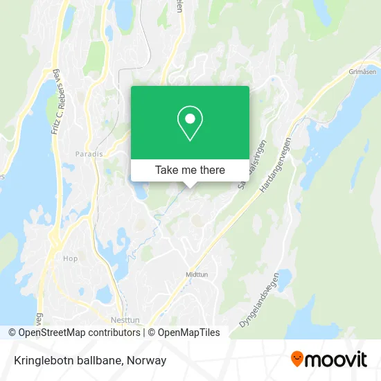 Kringlebotn ballbane map