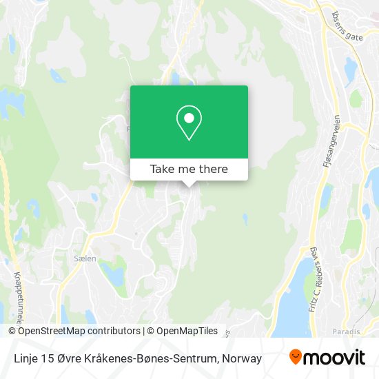 Linje 15 Øvre Kråkenes-Bønes-Sentrum map