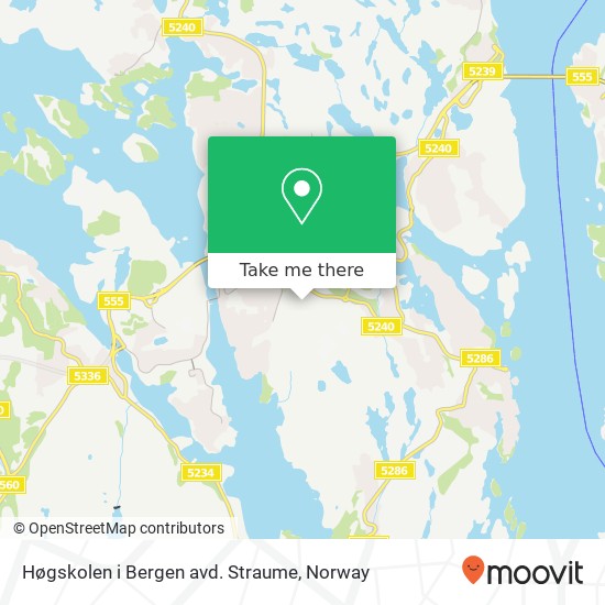 Høgskolen i Bergen avd. Straume map