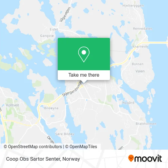 Coop Obs Sartor Senter map