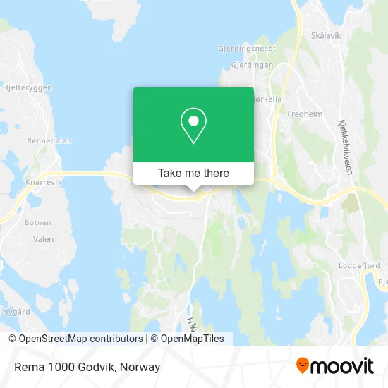 Rema 1000 Godvik map
