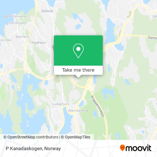 P Kanadaskogen map