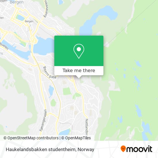 Haukelandsbakken studentheim map