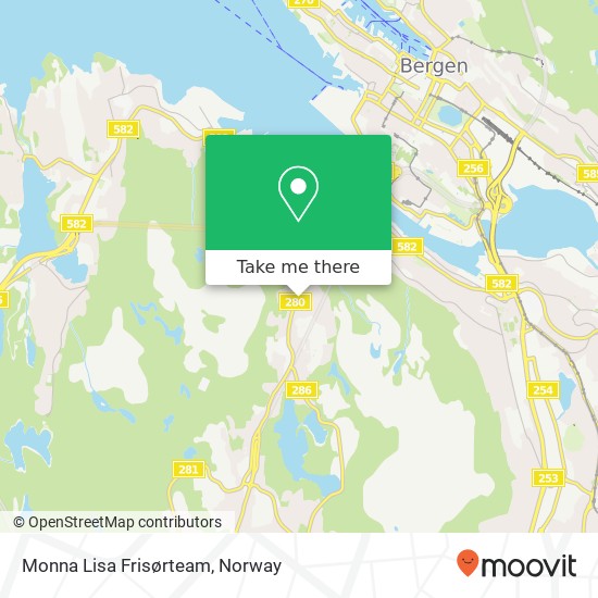 Monna Lisa Frisørteam map