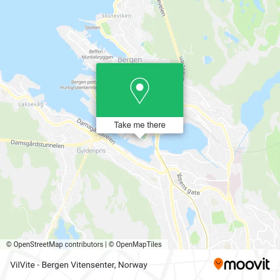 VilVite - Bergen Vitensenter map