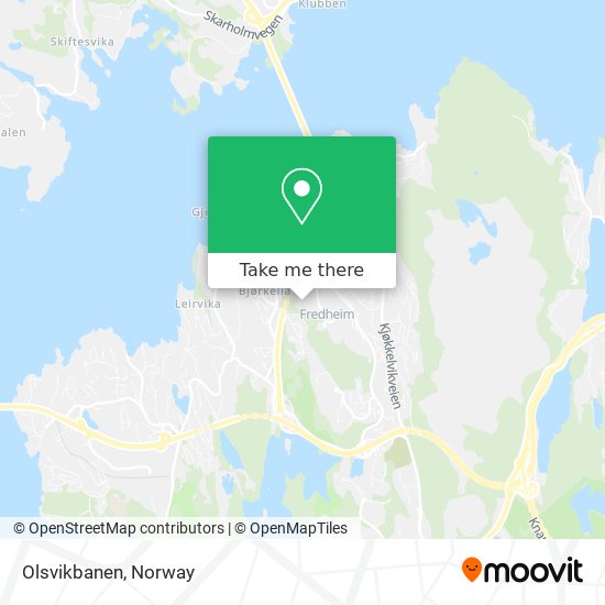 Olsvikbanen map