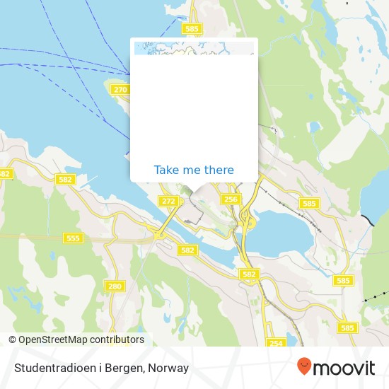 Studentradioen i Bergen map