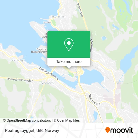 Realfagsbygget, UiB map