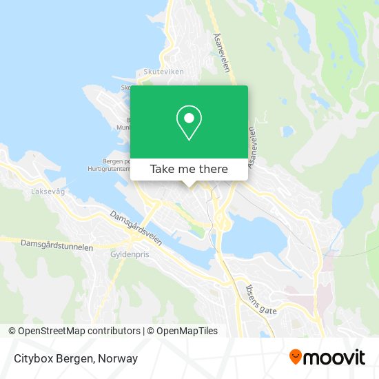 Citybox Bergen map