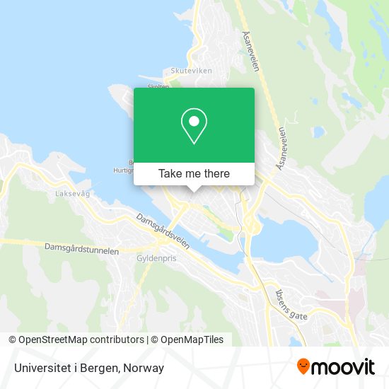 Universitet i Bergen map