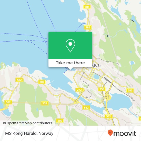 MS Kong Harald map