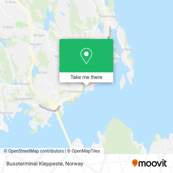 Bussterminal Kleppestø map
