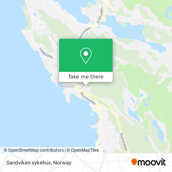 Sandviken sykehus map