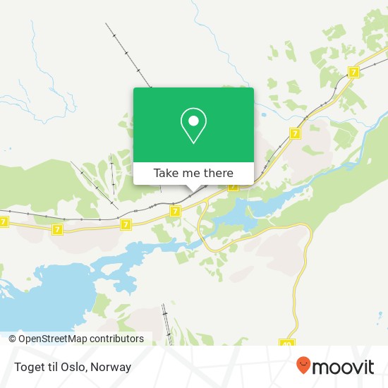 Toget til Oslo map