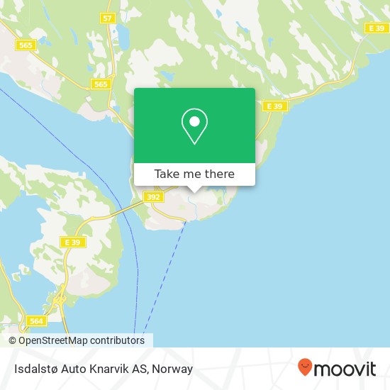 Isdalstø Auto Knarvik AS map