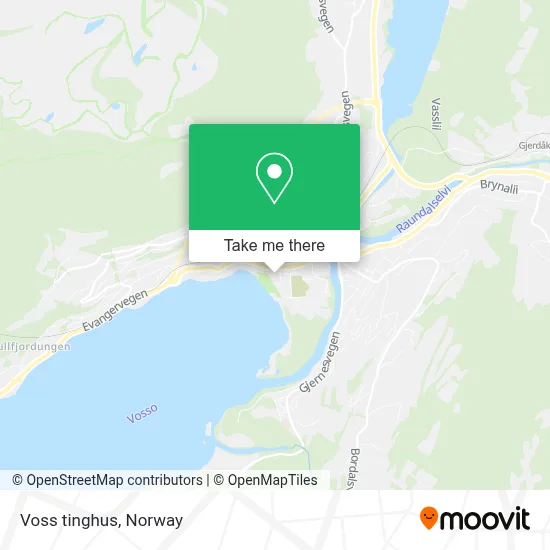 Voss tinghus map