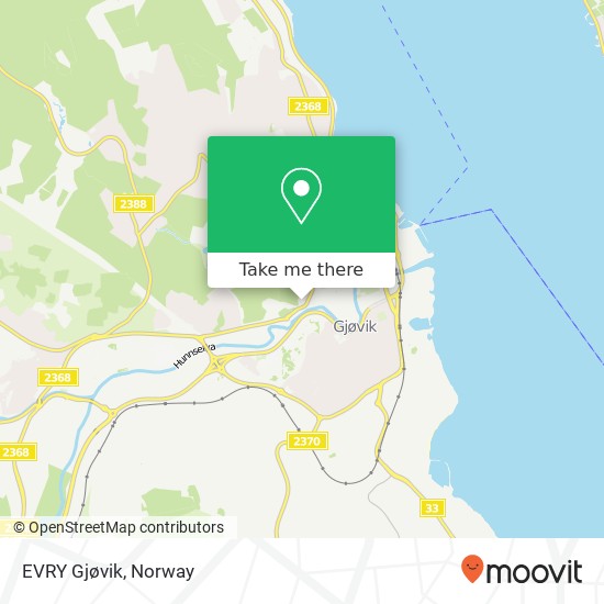 EVRY Gjøvik map