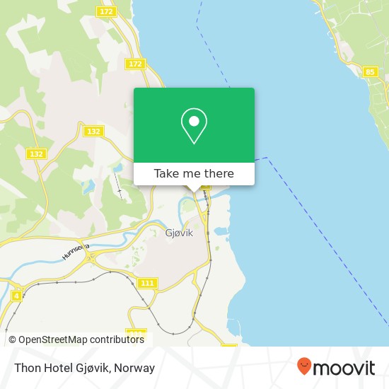 Thon Hotel Gjøvik map