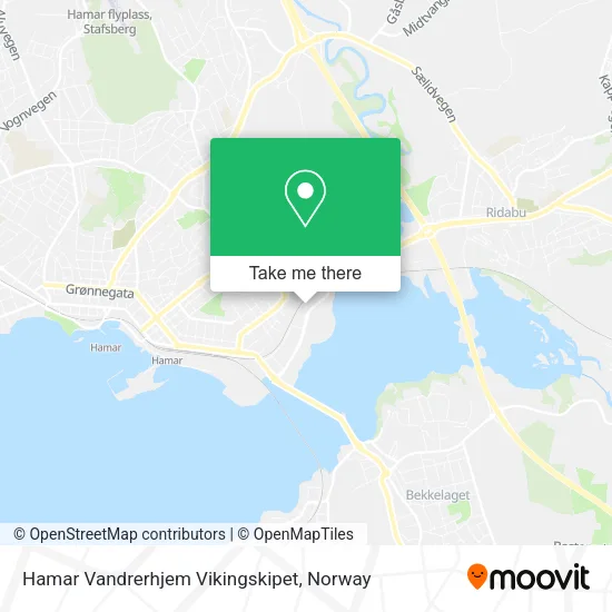 Hamar Vandrerhjem Vikingskipet map