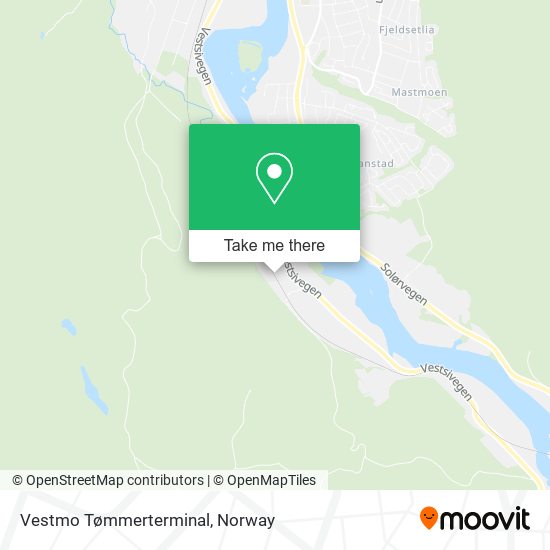 Vestmo Tømmerterminal map