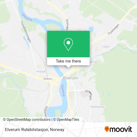 Elverum Rutebilstasjon map