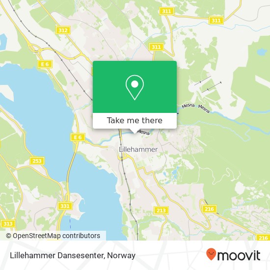 Lillehammer Dansesenter map