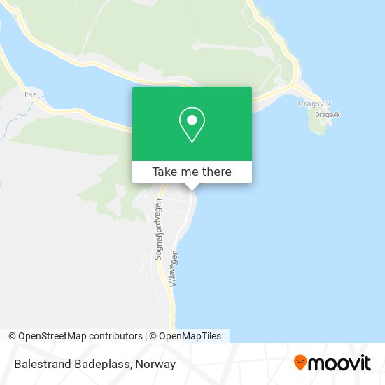 Balestrand Badeplass map