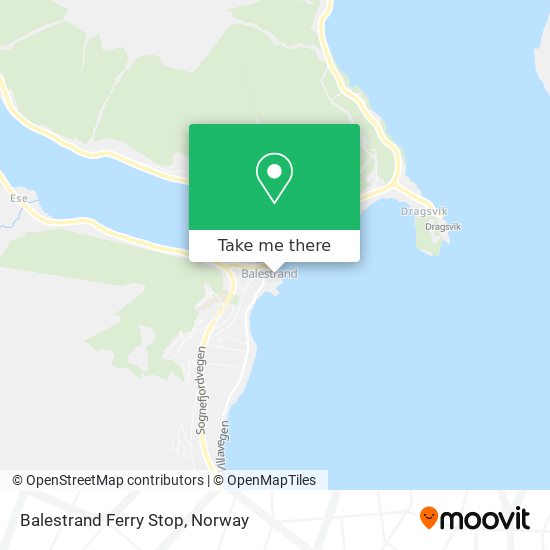 Balestrand Ferry Stop map