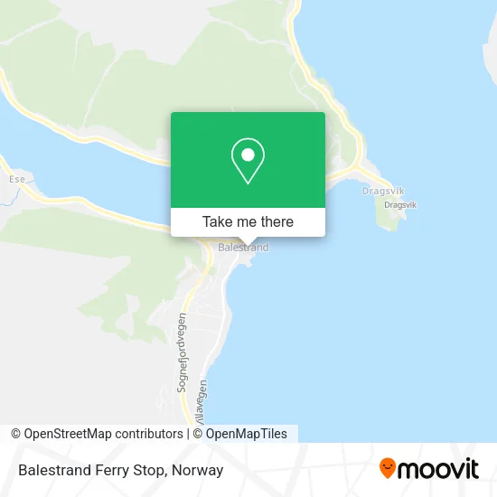 Balestrand Ferry Stop map