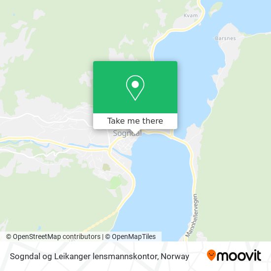 Sogndal og Leikanger lensmannskontor map