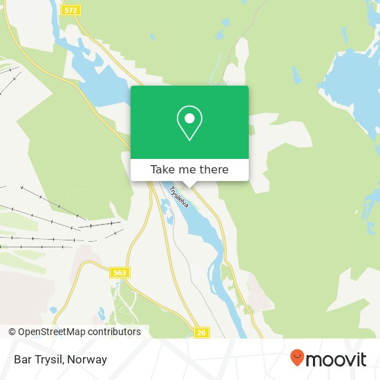 Bar Trysil map