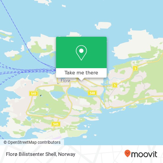 Florø Bilistsenter Shell map
