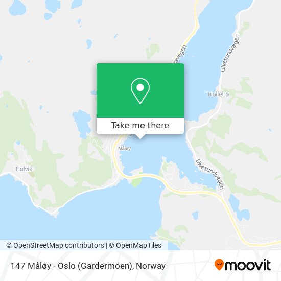 147 Måløy - Oslo (Gardermoen) map
