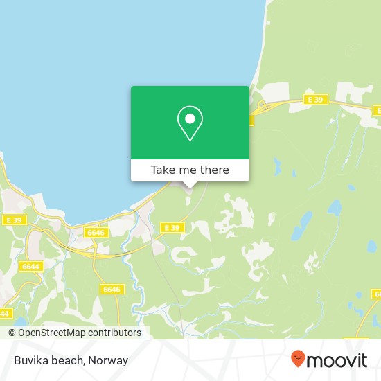 Buvika beach map