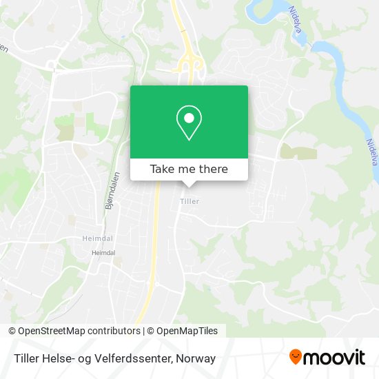 Tiller Helse- og Velferdssenter map