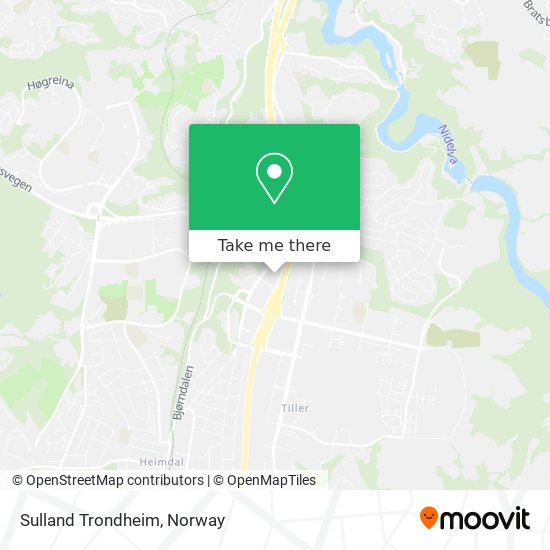 Sulland Trondheim map