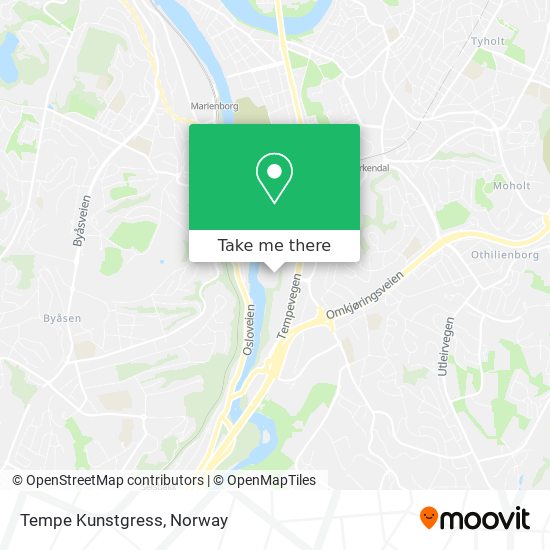 Tempe Kunstgress map