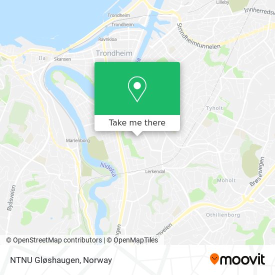 NTNU Gløshaugen map